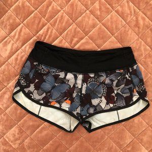 lululemon size 6 printed speed shorts